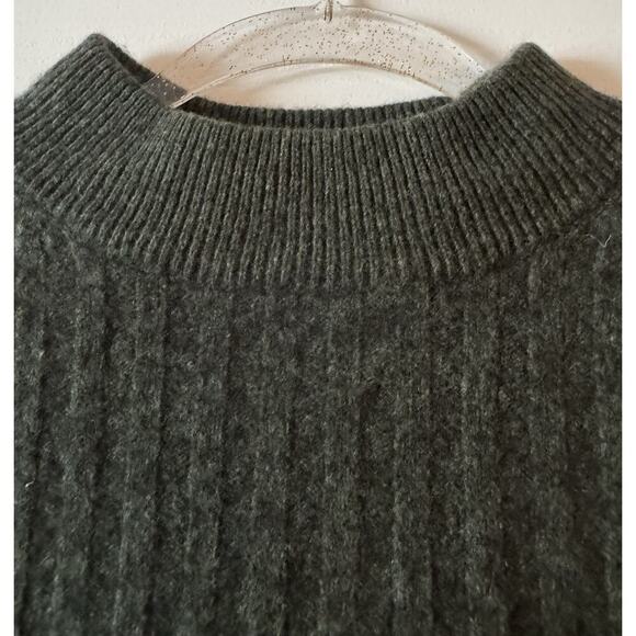 Madewell Women’s Mock Neck Crop Green Sweater Size XXL - Picture 2 of 7